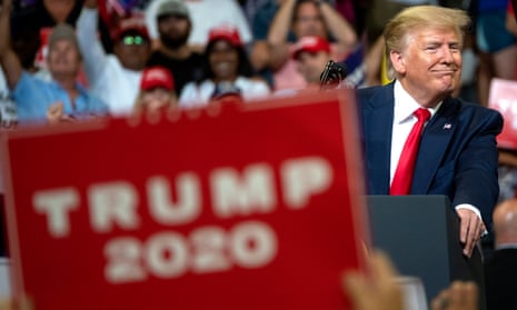 Donald Trump announces his 2020 re-election bid at a campaign rally in Orlando, Florida.