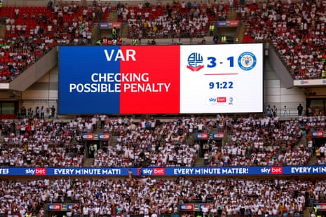 VAR check on the big screen