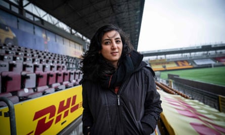 Khalida Popal, former captain of the Afghanistan women’s team, helped coordinate efforts from Copenhagen.