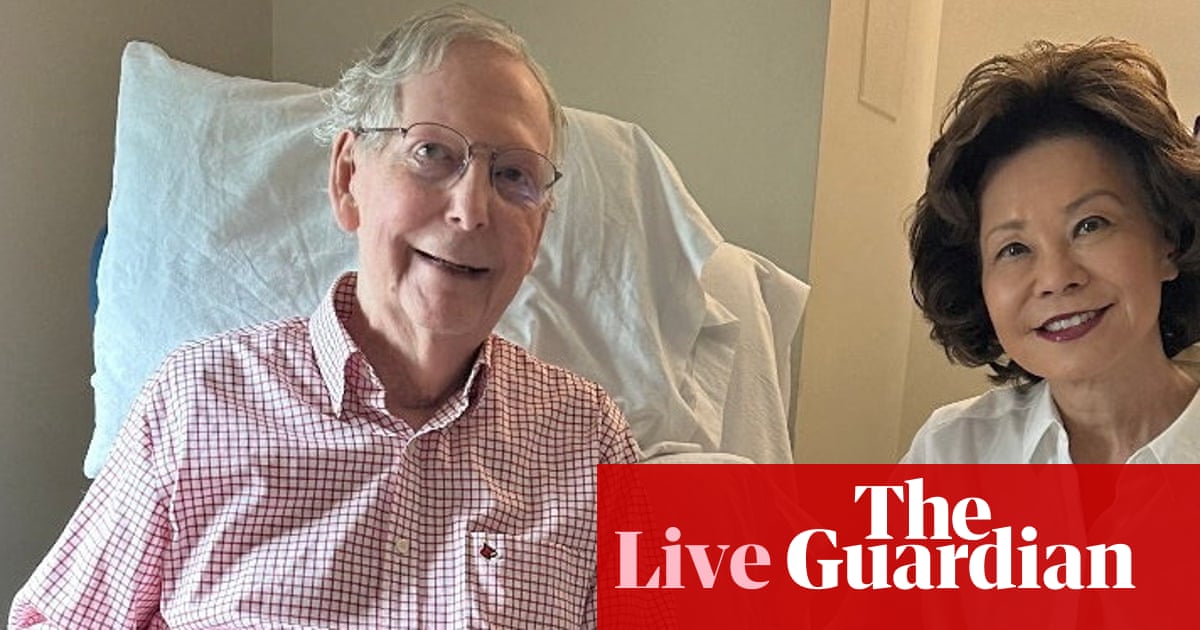 Mitch McConnell not medically cleared to resume Senate role as he rehabilitates from fall – live