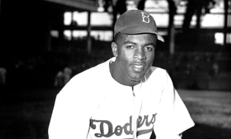 Film still from The Jackie Robinson Story showing Jackie Robinson