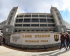 Skydiver rescued after crashing into scoreboard before Virginia Tech spring game