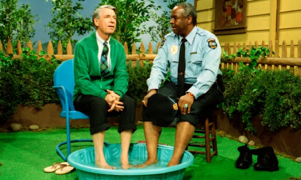 Rogers with one of the show’s regulars, François Clemmons. 