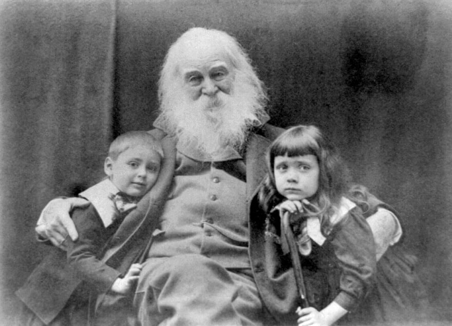 Walt Whitman photographed with Nigel and Jeanette Cholmeley-Jones in 1887.