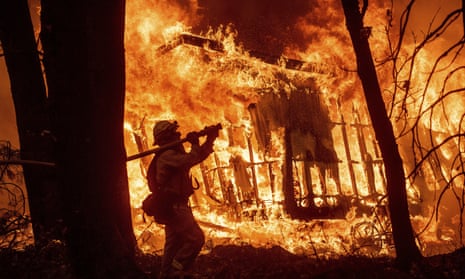 A firefighter battling the Camp fire, which became California’s deadliest in history. 