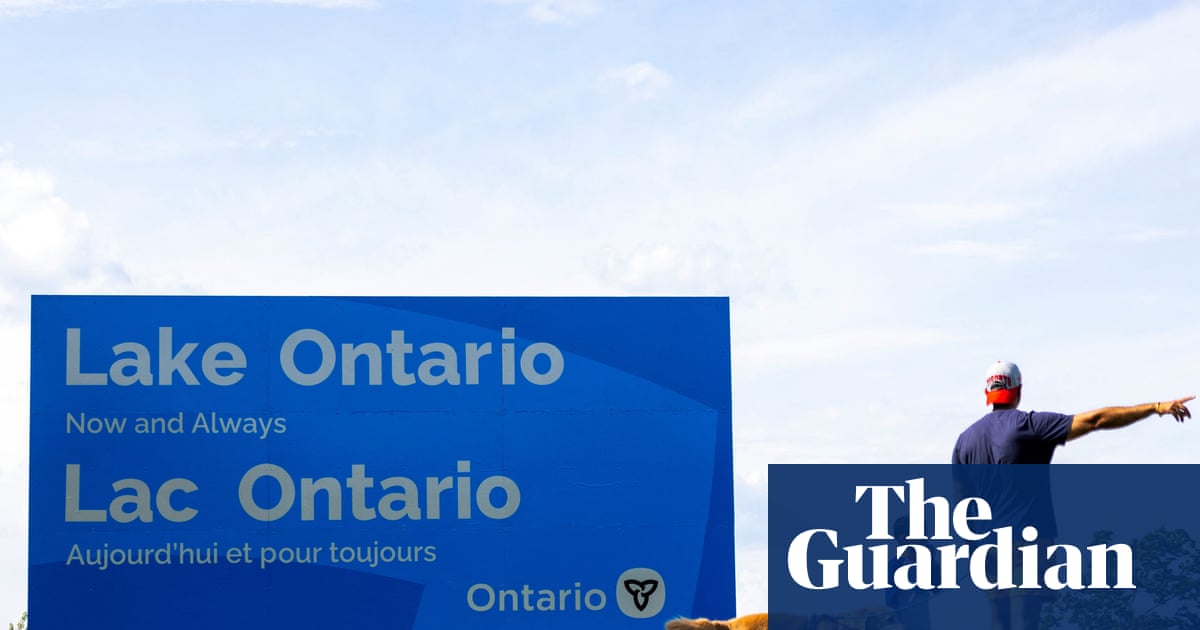 Photo: theguardian.com Canada Erects Giant "Lake Ontario" Sign as Spat with Trump Over Name Escalates