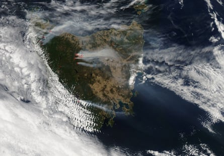 Out-of-control bushfires are still raging in Tasmania’s north-west, Australia