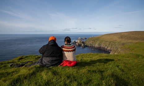 A couple in Hermaness National Nature Reserve, Unst Island, Shetlands