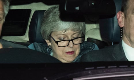 Theresa May leaves parliament