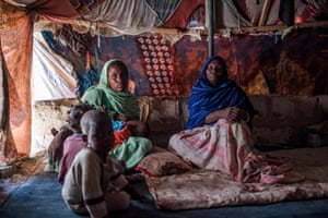 Salma, right, is seen with her daughter Yema and her grandchildren.