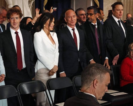 a group of people standing