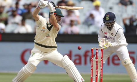 Australia’s Travis Head batting during play on day three of the second cricket test between India and Australia at the Melbourne Cricket Ground, Monday, 28 December 2020.