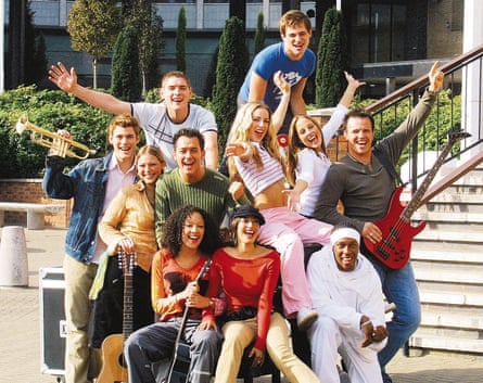 The contestants enrolled in the BBC’s Fame Academy in 2002.