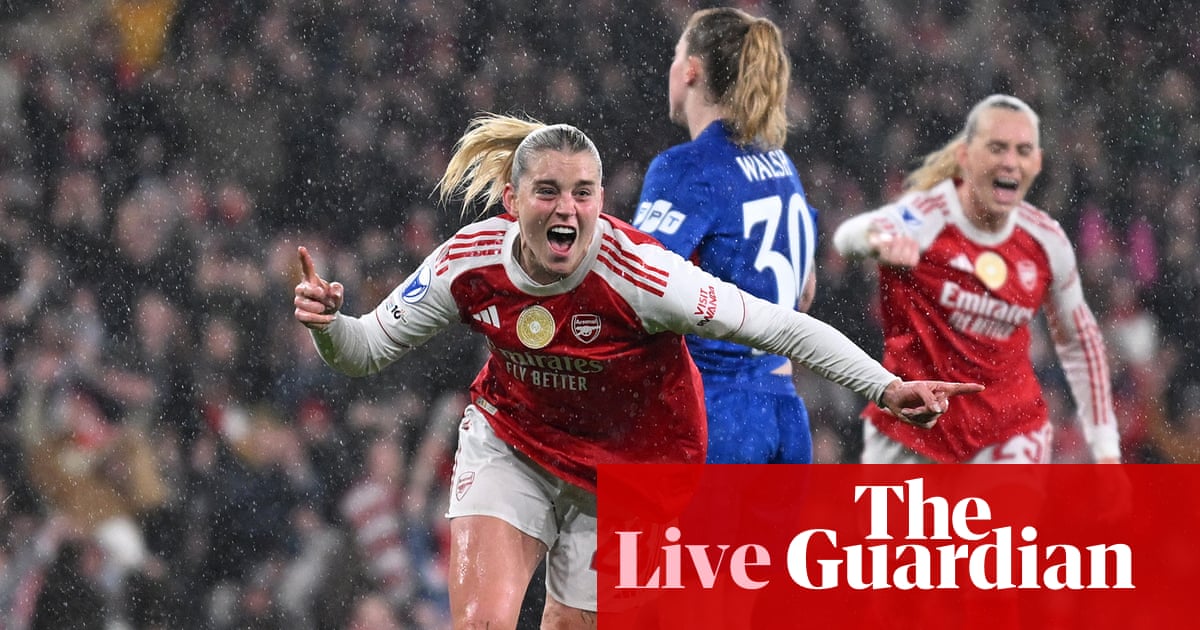 Arsenal v Chelsea: Women’s Champions League quarter-final, first leg – live