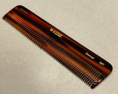 Kent 16T Tortoise Fine Tooth and Wide Tooth Comb