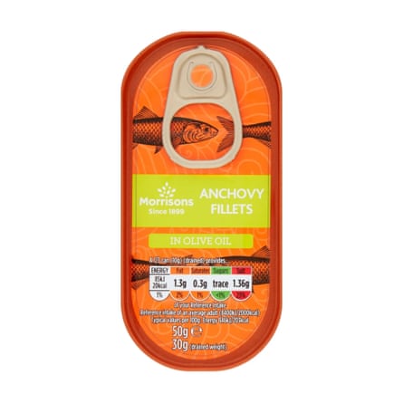 Morrisons anchovy fillets in olive oil