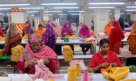 Women working in a garment factory in Savar, on the outskirts of Dhaka, Bangladesh