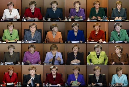 Angela Merkel leading cabinet meetings at the chancellery in Berlin.