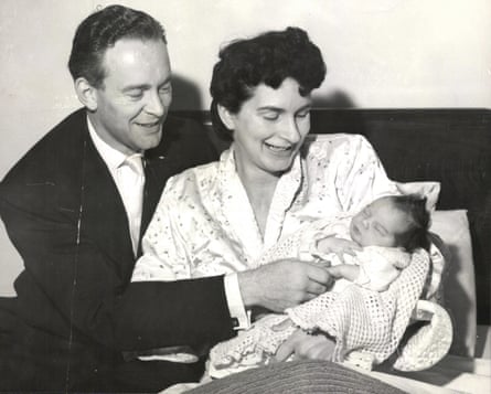 The parents coo over Britton as an infant