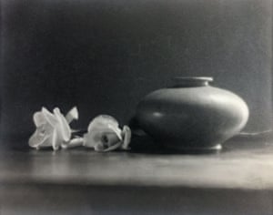  Taizo Kato, Vase with Two Roses, circa 1920 Japanese photographer Tarizo Kato was born in Japan and immigrated to the US in 1906 at the age of 19. He founded and operated The Korin, a business enterprise in downtown LA that encompassed a camera store, a film processing lab, and a gallery where photography was presented alongside ceramics and painting. Kato’s early death in 1924 meant that he never saw the full realization of his influence: the formation in 1926 of the Japanese Camera Pictorialists of California, a group of photographers based in Los Angeles’s Little Tokyo neighborhood.