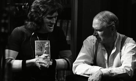Peter Wood, left, and Laurence Olivier working on Eugene O’Neill’s Long Day’s Journey Into Night for television (1973).