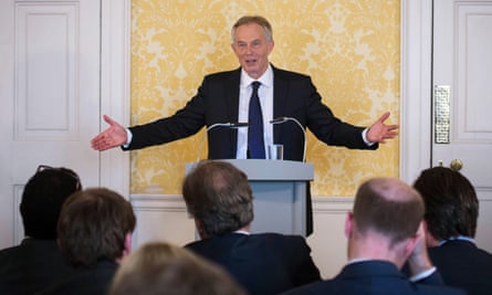 Tony Blair at a press conference at Admiralty House, responding to the report of the Chilcot inquiry.