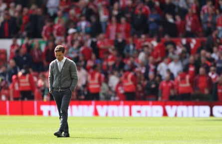 Burnley manager Scott Parker looks dejected after the defeat at Nottingham Forest