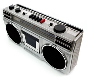 a portable cassette player radio
