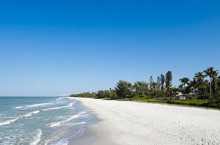 Naples Beach in Florida. Only one-third of the state’s potential visitors feel comfortable traveling to Florida now.