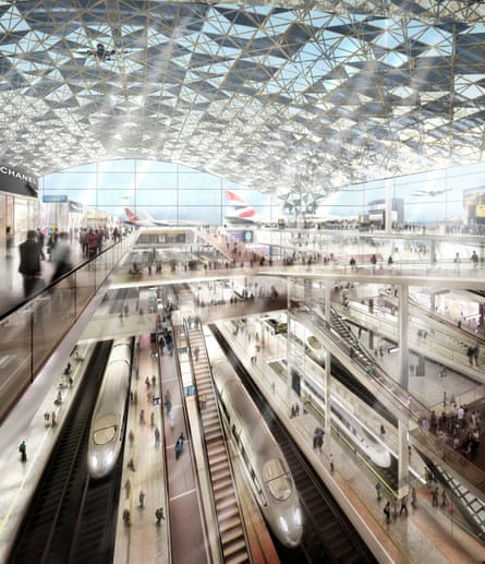 Foster’s proposed design for the Thames Hub airport.
