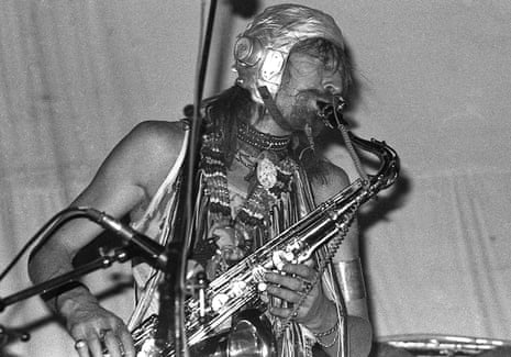 Key to Hawkwind’s success … Turner on stage in New York in 1974. 