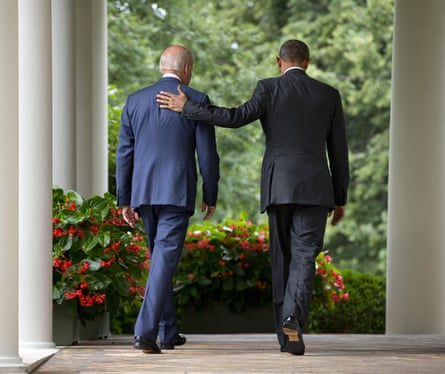 Joe Biden’s role as vice-president to Barack Obama is seen as model for Harris.