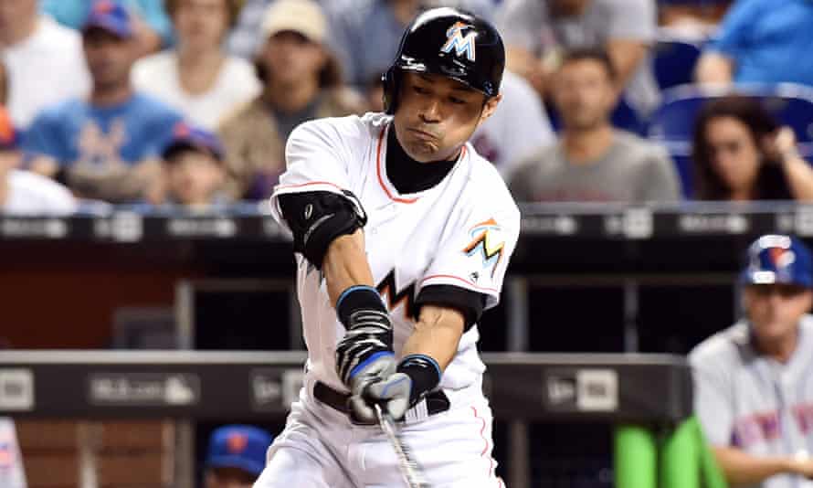 Ichiro Suzuki Breaks Baseball Career Hits Record With Double Against Padres Mlb The Guardian