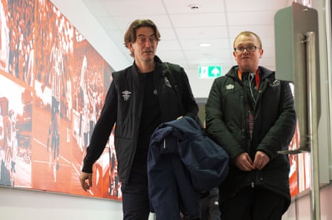 Brentford manager Thomas Frank arrives at the Gtech Community Stadium ahead of his side’s match against Crystal Palace.