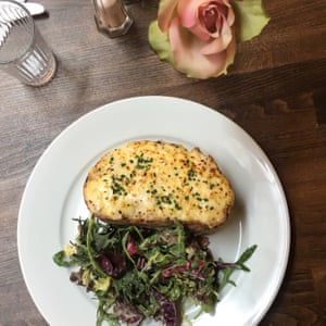 Croque monsieur is a lunch-menu staple at Bistro Lotte, Frome, Somerset, UK.