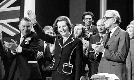 Margaret Thatcher at the Tory party conference in Blackpool, 1979
