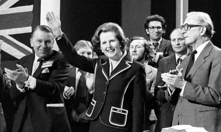 Lord Carrington, right, and Margaret Thatcher at the Conservative party conference in Blackpool in 1979.