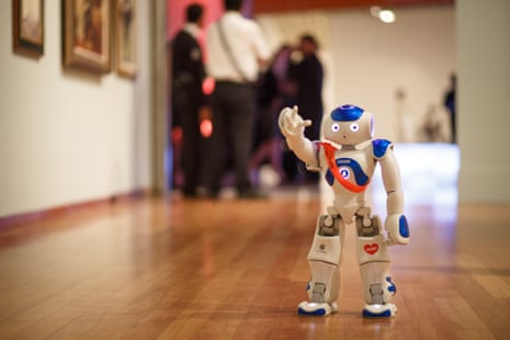Aggie, the world’s first robotic art gallery guide, at the Art Gallery of Western Australia.