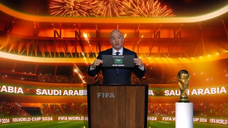 Gianni Infantino announces Saudi Arabia as the 2034 World Cup hosts