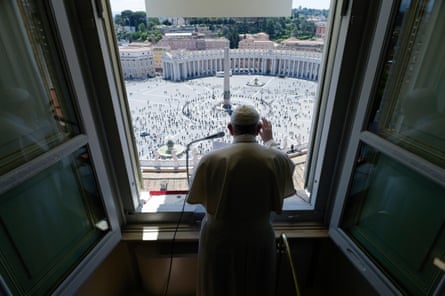 Pope Francis leads prayers from the Vatican, May 2020