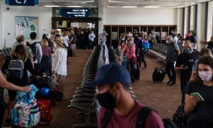 Passengers arrive at Honolulu International Airport on Thursday, 15 October, 2020 in Honolulu, HI.