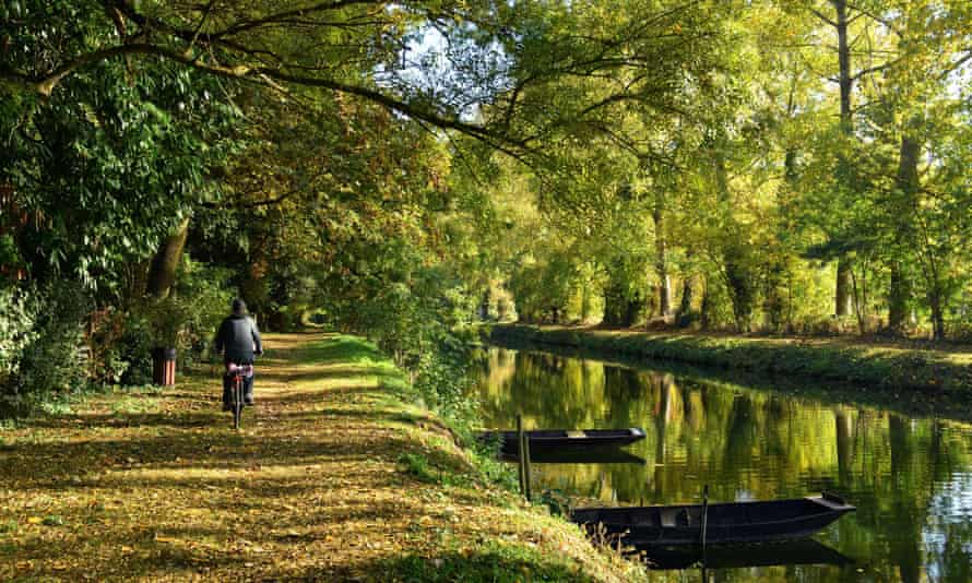 Cycling in the Venise Verte near Coulon.
