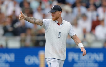 Ben Stokes directs the field at Lord's