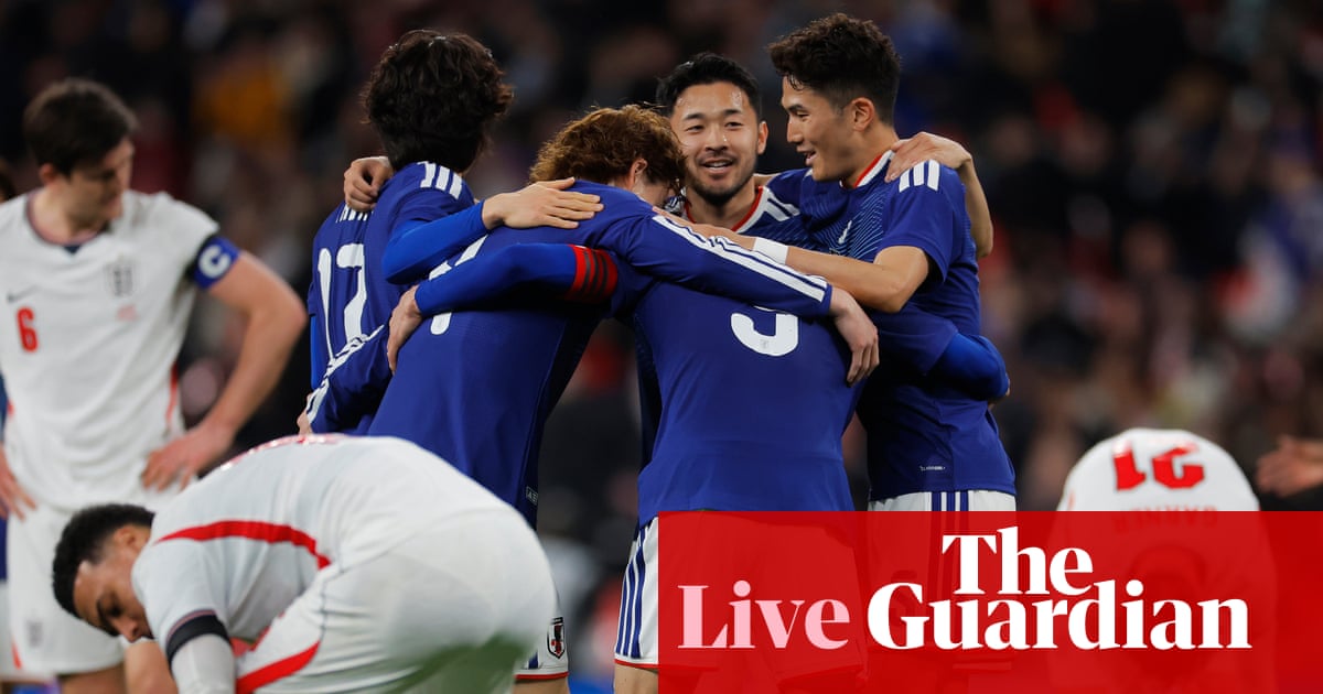 England 0-1 Japan: men's international football friendly