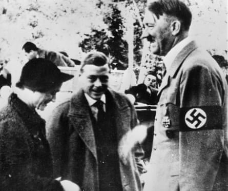 The couple meeting Adolf Hitler in Germany in 1937.