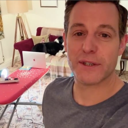 One Show presenter Matt Baker shows how he presented the show from his home while in self-isolation due to coronavirus.