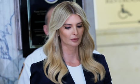  Ivanka Trump exits the courtroom for a lunch break during the civil fraud trial of her father and brothers.