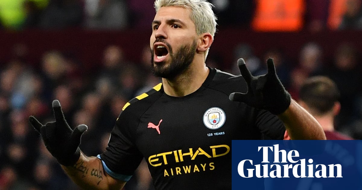 Sergio Aguero Hits Hat Trick At Aston Villa In Manchester City Demolition Job Football The Guardian