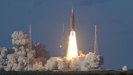 Artemis II: Nasa's crewed rocket lifts off to begin 10-day lunar journey – as it happened | Space | The Guardian