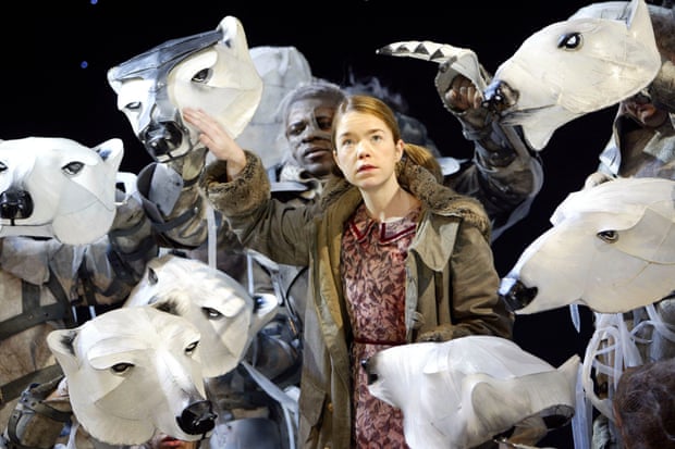 Anna Maxwell Martin as Lyra in the 2003 stage adaptation of His Dark Materials at the National Theatre in 2003.